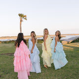 Arabella Floral Ruffle Maxi Dress - Pink