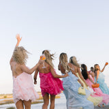 Anastasia Floral Ruffle Mini Dress - Hot Pink
