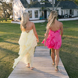 Dahlia Floral Ruffle Maxi Dress - Yellow