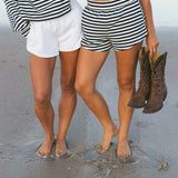 Fancy Striped Shorts - Navy/White Stripes