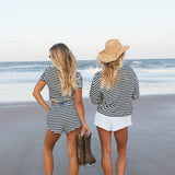 Fancy Striped Shorts - Navy/White Stripes