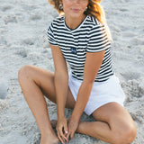 Fancy Striped Everyday Tee - Navy/White Stripes