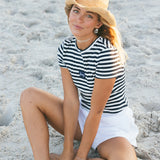 Fancy Striped Everyday Tee - Navy/White Stripes