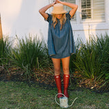 Aria Denim Mini Dress - Indigo Denim