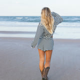 Fancy Striped Shorts - Navy/White Stripes