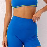Sport Sculpt Piping Shorts - Cobalt Blue