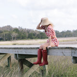 Tia Gingham Shorts - Red