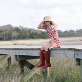 Tia Gingham Shorts - Red