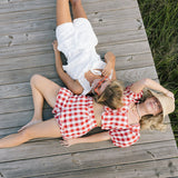 Tia Gingham Shorts - Red