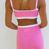 Fancy FitFlow Double Layered Athletic Bra - Daiquiri