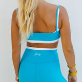 Fancy FitFlow Double Layered Athletic Bra - Poolside