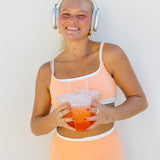 Fancy FitFlow Double Layered Athletic Bra - Spritz