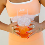 Fancy FitFlow Double Layered Athletic Bra - Spritz