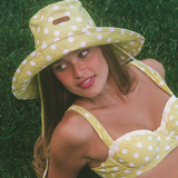 Bucket Hat - Yellow Polka Dot