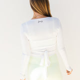 Fancy Wrap Top - White