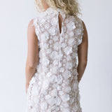 Sasha High Neck Dress - White