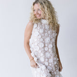 Sasha High Neck Dress - White