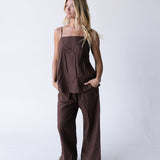 Madison Linen Set - Chocolate