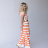Kai Striped Set - Ivory/Orange