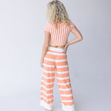 Kai Striped Set - Ivory/Orange