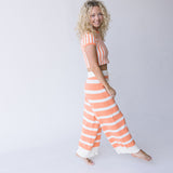 Kai Striped Set - Ivory/Orange