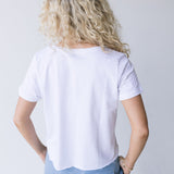 Hamptons Boyfriend Crop Top - White