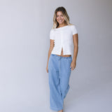 Bridget Drawstring Pants - Denim