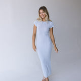 Abigail Midi Dress - Lt Blue