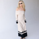 Poppy Off Shoulder Maxi Dress - Sand