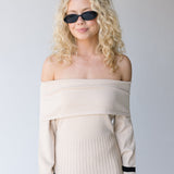 Poppy Off Shoulder Maxi Dress - Sand