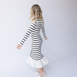 Gia Striped Knit Midi Dress - Sand/Back