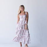 Belle Ruffle Tiered Maxi Dress - Pink