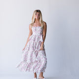 Belle Ruffle Tiered Maxi Dress - Pink