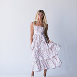 Belle Ruffle Tiered Maxi Dress - Pink