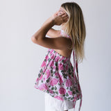 Whitney Bubble Scarf Top - White/Pink