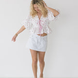 Selina Ditzy Floral Crop Top - Pink