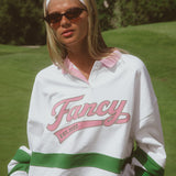 Terry Varsity Pullover - Tee White