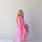 Arabella Floral Ruffle Maxi Dress - Pink