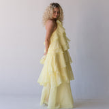 Dahlia Floral Ruffle Maxi Dress - Yellow