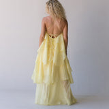 Dahlia Floral Ruffle Maxi Dress - Yellow