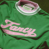 Oversized Terry Varsity Mockneck - Fairway Green