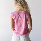 Brylie Front Bow Detail Sweater Vest - Bubblegum