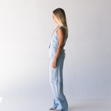 Kayla Linen Pants - Lt Blue