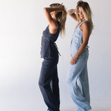 Kayla Linen Pants - Lt Blue