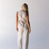 Olivia Linen Vest Top - Natural