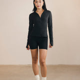 Fancy Fit Flow Front Zip Jacket -  Classic Black