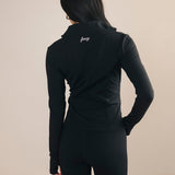 Fancy Fit Flow Front Zip Jacket -  Classic Black