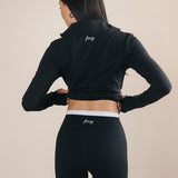 Fancy Fit Flow Front Zip Jacket -  Classic Black