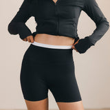 Fancy Fit Flow Front Zip Jacket -  Classic Black