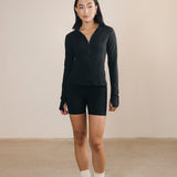 Fancy Fit Flow Front Zip Jacket -  Classic Black